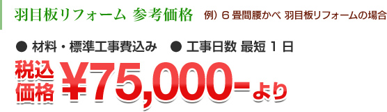 羽目板リフォーム 参考価格